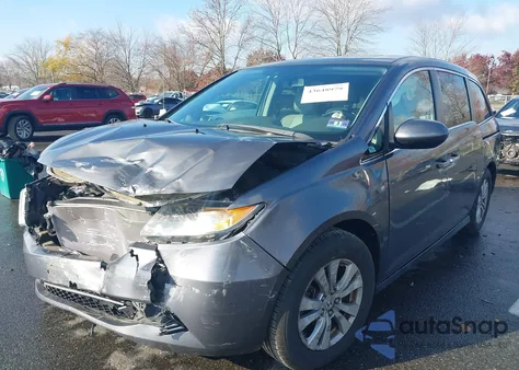 2015 Honda Odyssey Ex-L из США, поврежденный, VIN 5FNRL5H63FB078691